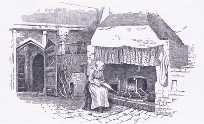 Die Küche, Old Sow, Kent, aus The Cottages and the Village Life of Rural England, veröffentlicht von Dent & Sons Limited, 1912 von Alfred Robert Quinton
